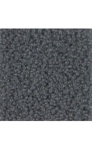 Miyuki rocailles Perlen 15/0 - Matted transparent grey 15-152F